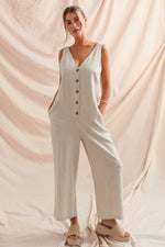 Load image into Gallery viewer, Striped Linen Blend Jumpsuit
