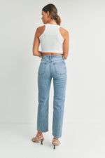 Load image into Gallery viewer, Just Black High Rise Clean Straight Leg Denim

