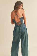 Load image into Gallery viewer, Washed Denim Jumpsuit
