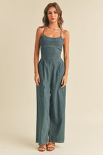 Load image into Gallery viewer, Washed Denim Jumpsuit
