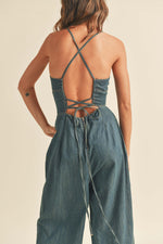 Load image into Gallery viewer, Washed Denim Jumpsuit
