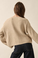 Load image into Gallery viewer, Oatmeal Rib Knit Sweater
