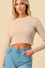 Load image into Gallery viewer, Soft Knit Open Back Top- Mushroom
