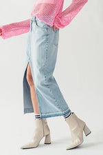 Load image into Gallery viewer, Ella Denim Midi Skirt
