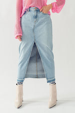 Load image into Gallery viewer, Ella Denim Midi Skirt
