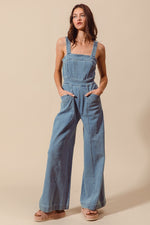 Load image into Gallery viewer, Wide Leg Denim Jumpsuit
