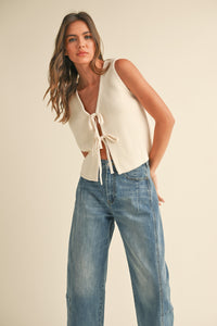 Gracie Front Tie Knitted Vest