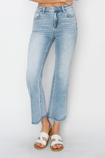 Load image into Gallery viewer, Risen High Rise Crop Straight Light Wash Jeans
