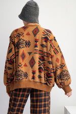 Load image into Gallery viewer, Aztec Printed Fleece Pullover
