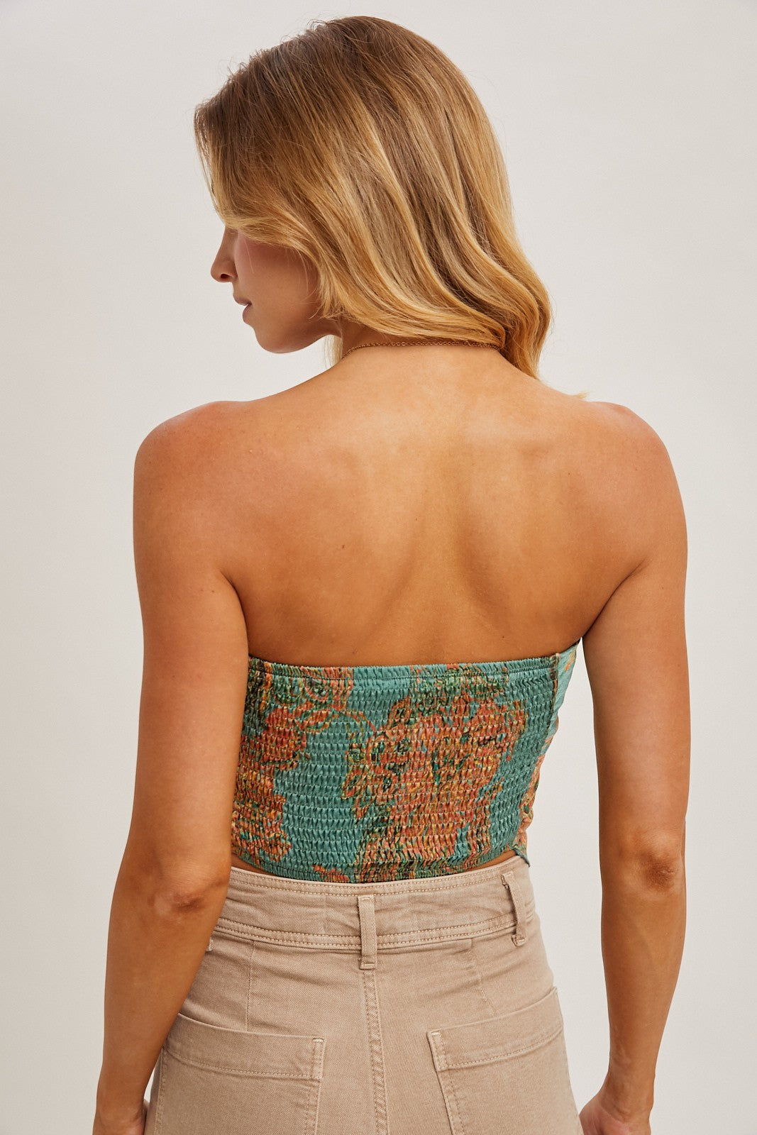 Paisley Satin Bandana Tube Top