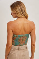 Load image into Gallery viewer, Paisley Satin Bandana Tube Top
