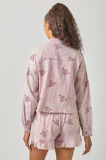 Load image into Gallery viewer, Washed Rose Embroidery Jacket
