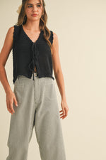 Load image into Gallery viewer, Izzie Front Tie Sweater Vest

