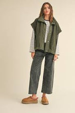 Load image into Gallery viewer, Teddy Utility Vest- Olive
