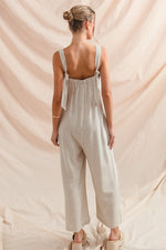 Load image into Gallery viewer, Striped Linen Blend Jumpsuit
