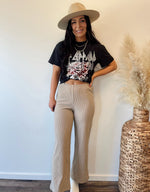 Load image into Gallery viewer, Beige Hacci Wide Leg Pants
