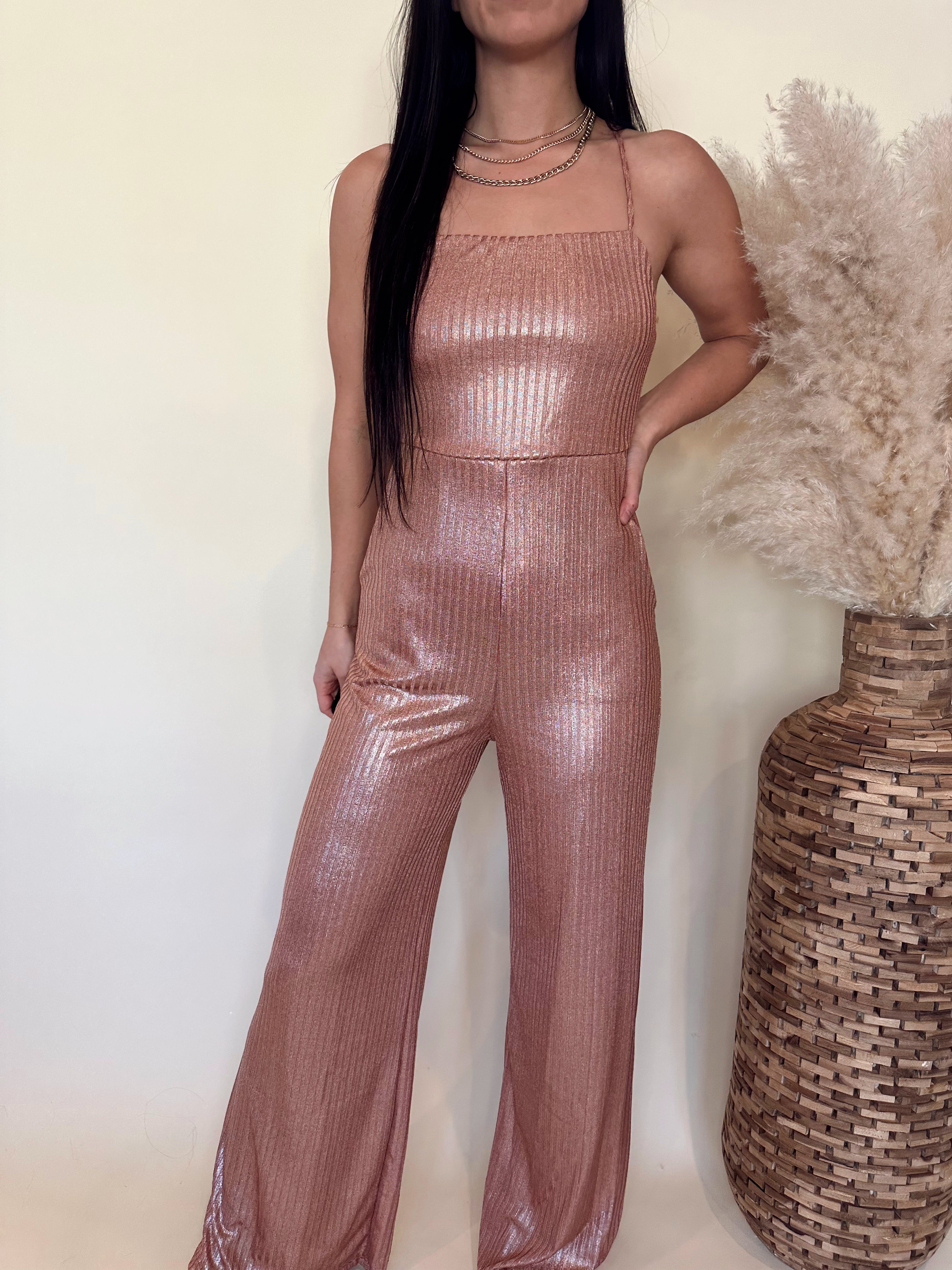 Bronze Metallic Jumpsuit